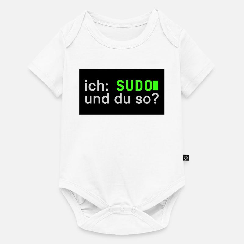 ich: SUDO und du so? Linux Sticker Design - Baby Premium Kurzarmbody - Weiß