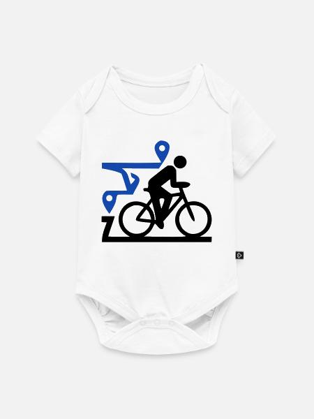  Epische Fahrrad Tour Route Map - Baby Premium Kurzarmbody - Weiß