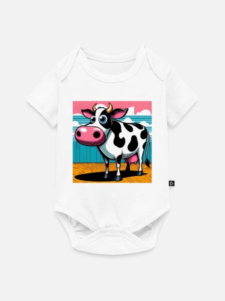 Kuh - Baby Premium Kurzarmbody - Weiß