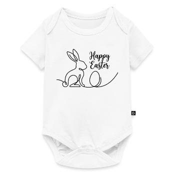 Happy Easter, Cute Bunny Easter Shirt - Baby Premium Kurzarmbody - Weiß - Vorne