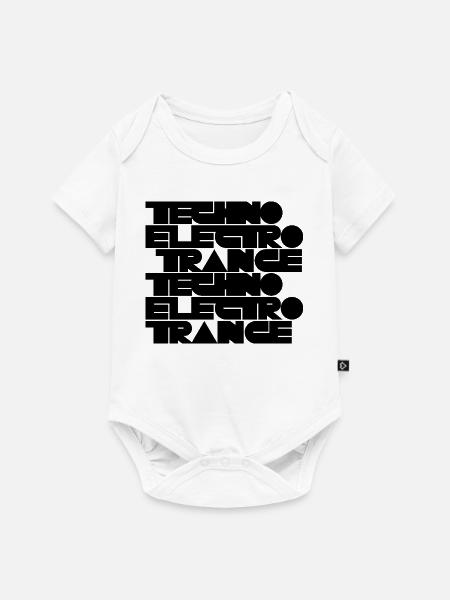 Techno Electro Trance Musik - Baby Premium Kurzarmbody - Weiß