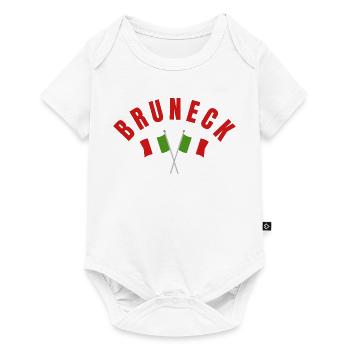 Drapeaux italiens croisés de Bruneck - Body à manches courtes Premium Bébé - blanc - Devant