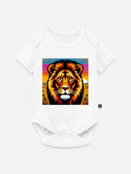 Löwe - Baby Premium Kurzarmbody - Weiß