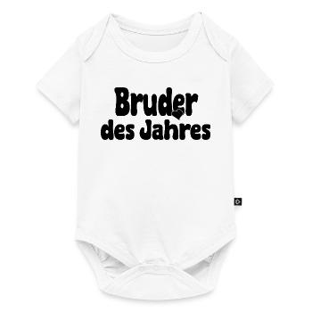 Bruder des Jahres – Herz - Baby Premium Kurzarmbody - Weiß - Vorne