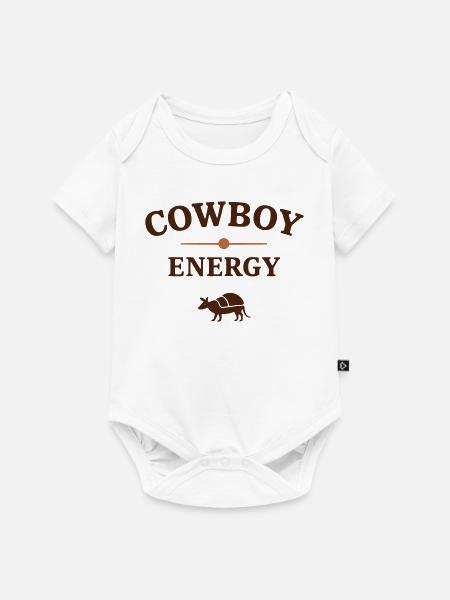 Cowboy Energie Western Logo - Baby Premium Kurzarmbody - Weiß