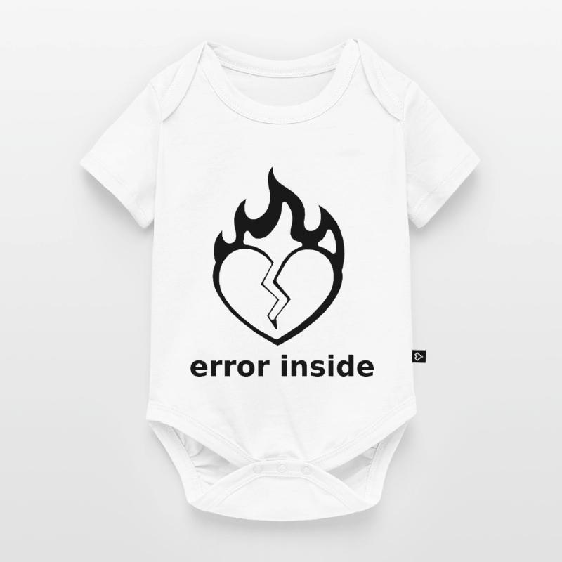 Error Inside – Broken Heart in Flames Baby Premium short-sleeve bodysuit