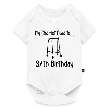 37th Birthday Party Funny 37 Years Old Birthday - Baby Premium short-sleeve bodysuit - white - Front
