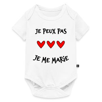 JE PEUX PAS. MARIE. FUTUR MARIE. EVJF. TEAM. TEAM  - Body à manches courtes Premium Bébé - blanc - Devant