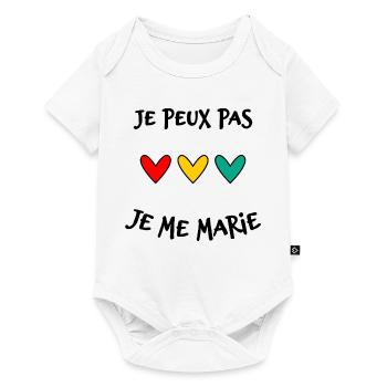 JE PEUX PAS. MARIE. FUTUR MARIE. EVJF. TEAM. TEAM  - Body à manches courtes Premium Bébé - blanc - Devant