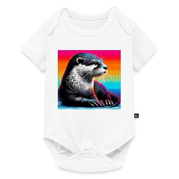 loutre - Body à manches courtes Premium Bébé - blanc - Devant
