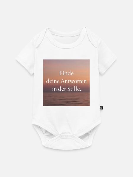 Antworten in der Stille - Baby Premium Kurzarmbody - Weiß