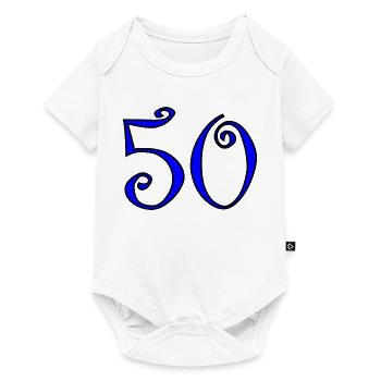 50. 50 YEARS. 50th ANNIVERSARY. 50 YEARS ANNIVERSARY. - Baby Premium short-sleeve bodysuit - white - Front