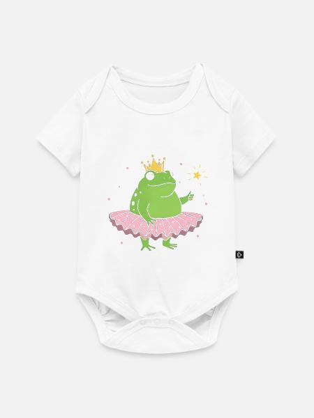 Froschprinzessin im Rosa-Tutu - Baby Premium Kurzarmbody - Weiß