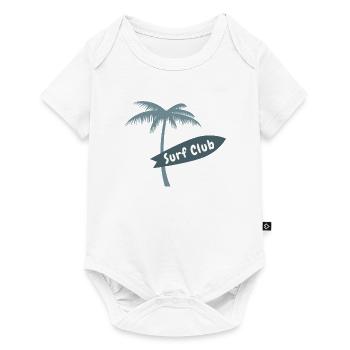 Surf Club Palm Beach Hawaii Surfboard Ocean Vibes - Body à manches courtes Premium Bébé - blanc - Devant