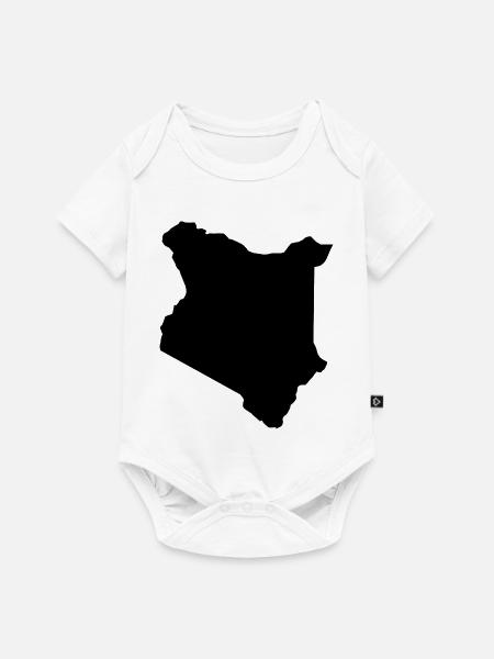 Karte von Kenia - Baby Premium Kurzarmbody - Weiß