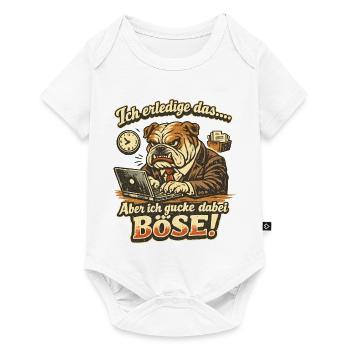 Ich mach das aber ich gucke dabei böse Dogge - Baby Premium Kurzarmbody - Weiß - Vorne