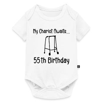 55th Birthday Party Funny 55 Years Old Birthday - Baby Premium short-sleeve bodysuit - white - Front