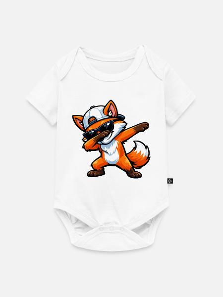 Dabbing Fox - Baby Premium Kurzarmbody - Weiß