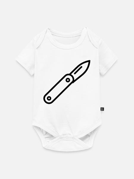 Messer - Baby Premium Kurzarmbody - Weiß