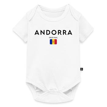 Fierté andorrane, design minimaliste élégant - Body à manches courtes Premium Bébé - blanc - Devant