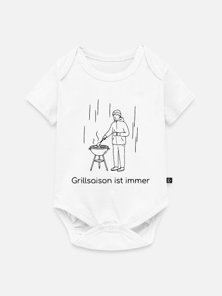 Grillsaison ist immer - Baby Premium Kurzarmbody - Weiß