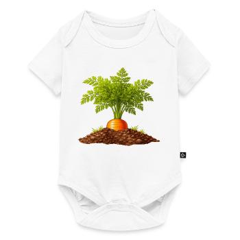Jardin de carotte dans le sol Design de la nature - Body à manches courtes Premium Bébé - blanc - Devant