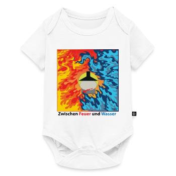 Zwischen Feuer und Wasser - Feuerwehr - Baby Premium Kurzarmbody - Weiß - Vorne