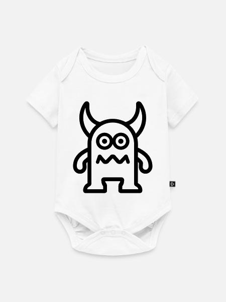 Ungeheuer - Baby Premium Kurzarmbody - Weiß