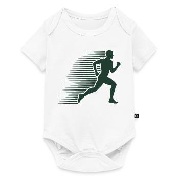 Running silhouette in sprint - Baby Premium short-sleeve bodysuit - white - Front