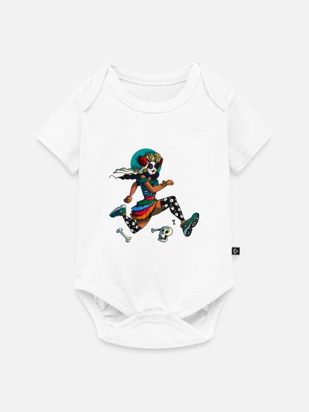 Dia Muertos Runner - Baby Premium Kurzarmbody - Weiß