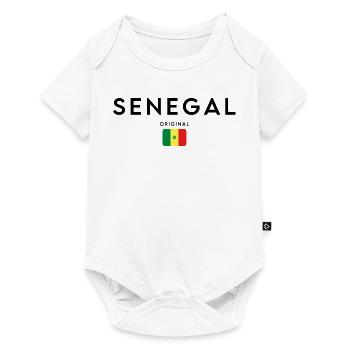 Fierté sénégalaise, design minimaliste et élégant - Body à manches courtes Premium Bébé - blanc - Devant
