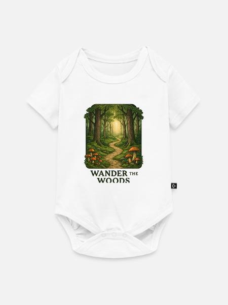 Waldpfad Wander durch den Wald - Baby Premium Kurzarmbody - Weiß