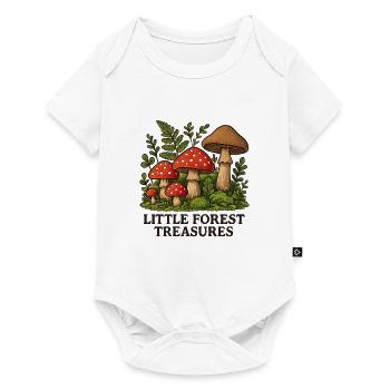 Kleiner Waldschatz Pilze - Baby Premium Kurzarmbody - Weiß - Vorne