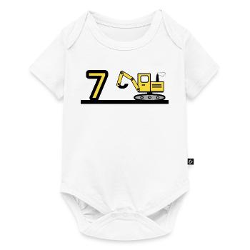 Excavator - Baby Premium short-sleeve bodysuit - white - Front