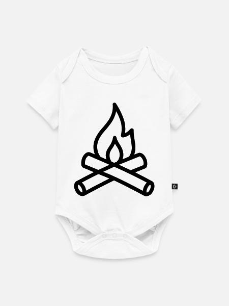Lagerfeuer - Baby Premium Kurzarmbody - Weiß