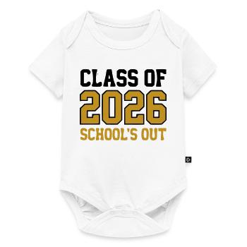 Class of 2026 Schools Out Logo - Baby Premium Kurzarmbody - Weiß - Vorne