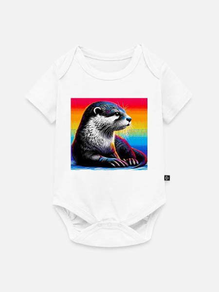 Otter - Baby Premium Kurzarmbody - Weiß