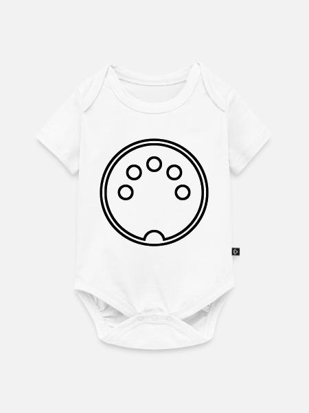 MIDI Connector - Baby Premium Kurzarmbody - Weiß