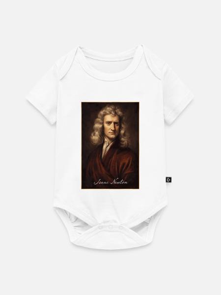 Isaac-Newton Porträt - Baby Premium Kurzarmbody - Weiß