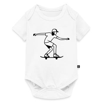 Skateur - Body à manches courtes Premium Bébé - blanc - Devant