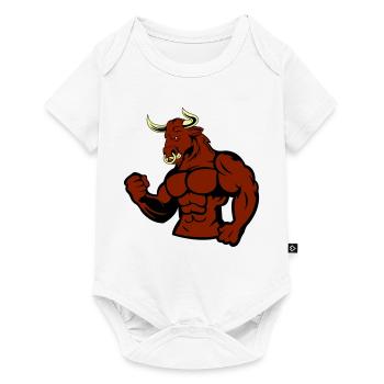 Taureau musclé Taureau - Body à manches courtes Premium Bébé - blanc - Devant