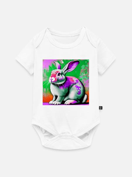 Kaninchen - Baby Premium Kurzarmbody - Weiß