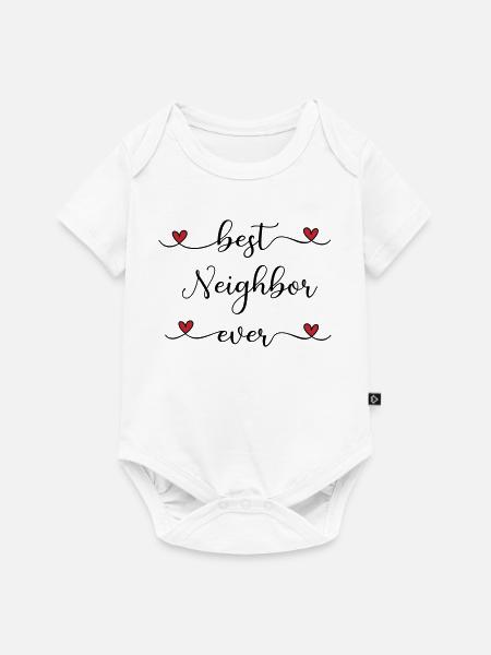 bester Nachbar - Baby Premium Kurzarmbody - Weiß