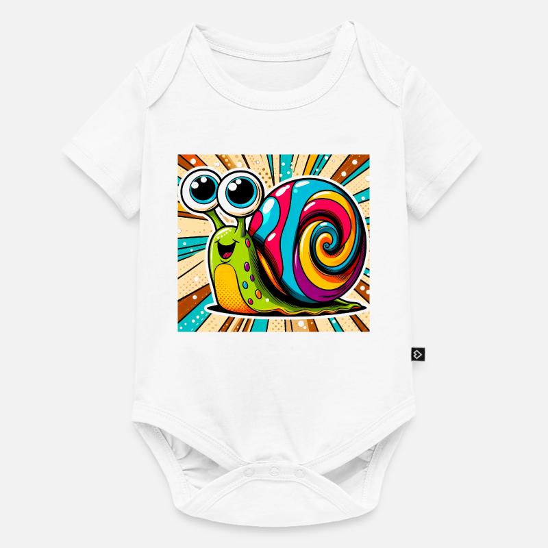 Escargot - Body à manches courtes Premium Bébé - blanc