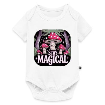 Restez magique dans la forêt de champignons - Body à manches courtes Premium Bébé - blanc - Devant