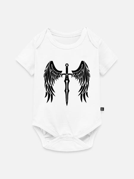 Schwarzgeflügeltes Schwert - Baby Premium Kurzarmbody - Weiß