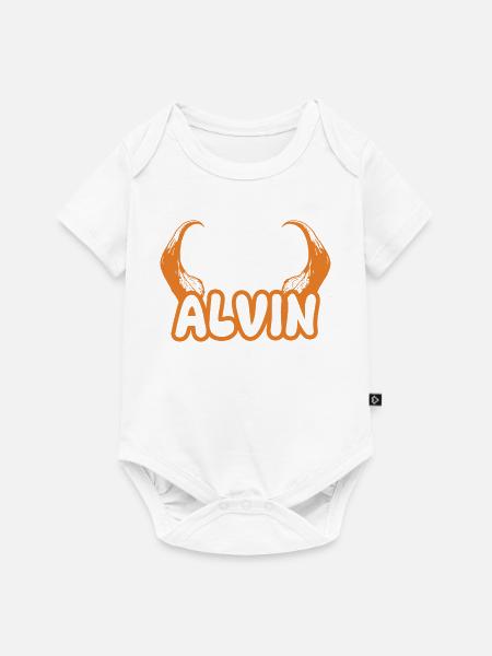 Teufel Alvin - Baby Premium Kurzarmbody - Weiß