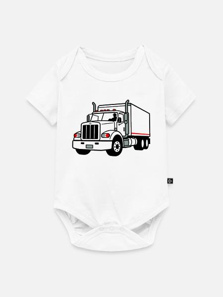 Lkw - Baby Premium Kurzarmbody - Weiß