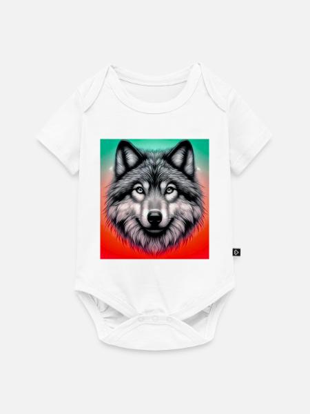 Wolf - Baby Premium Kurzarmbody - Weiß