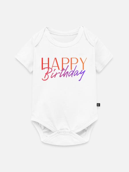 Happy Birthday - Baby Premium Kurzarmbody - Weiß